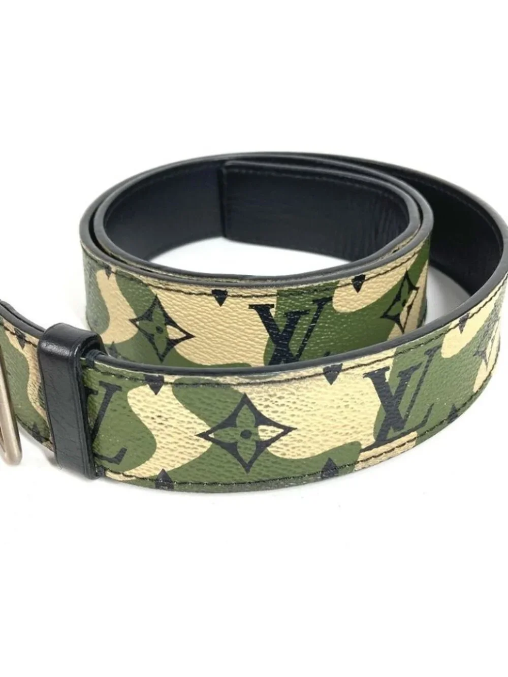 Louis Vuitton Belt Ceinture Monogram Flage Canvas Khaki - Picture 3 of 8